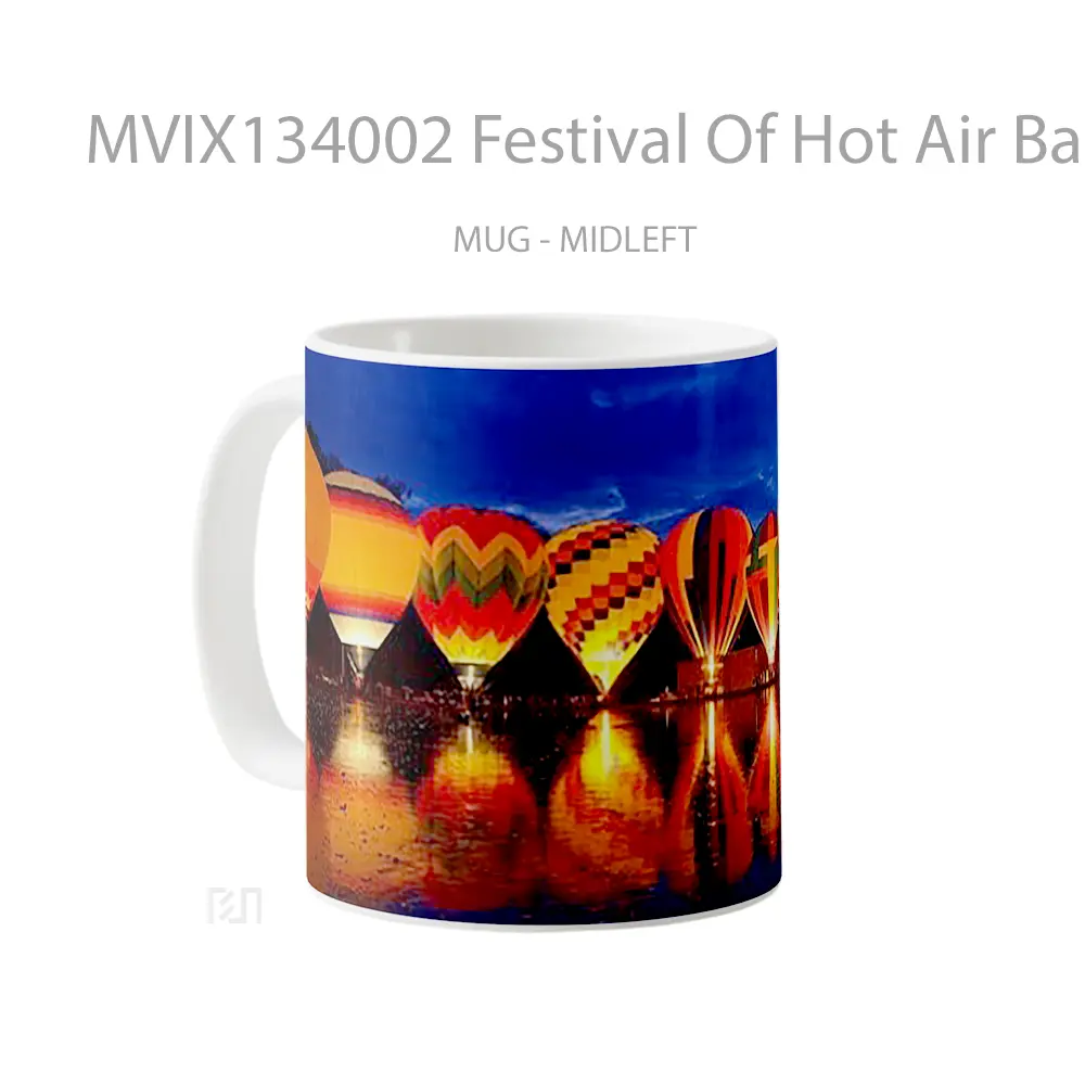 Mug Festival Of Hot Air Balloons Gelas Keramik Unik - All-side / Desain