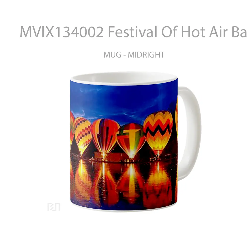 Mug Festival Of Hot Air Balloons Gelas Keramik Unik - All-side / Desain