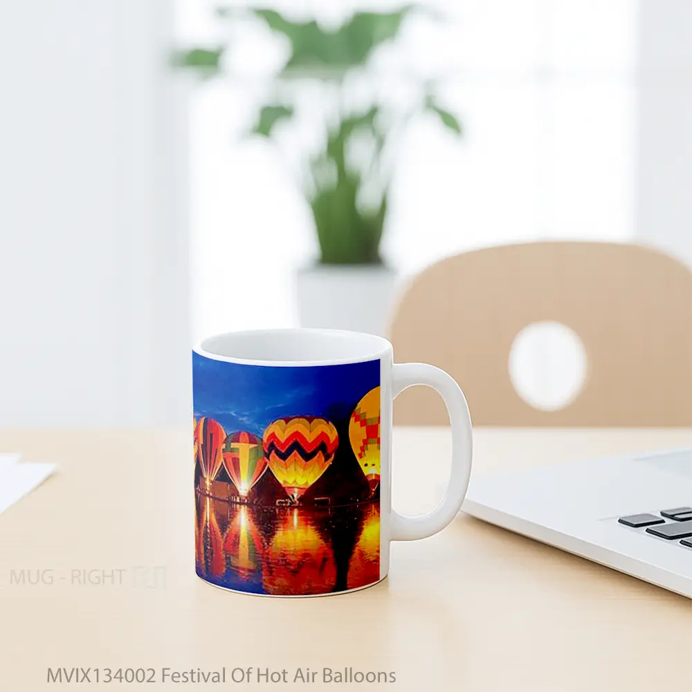 Mug Festival Of Hot Air Balloons Gelas Keramik Unik - All-side / Desain