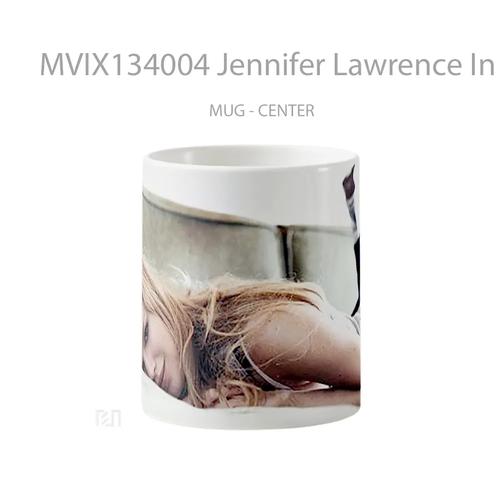 Mug Jennifer Lawrence In A Bed Gelas Keramik Unik