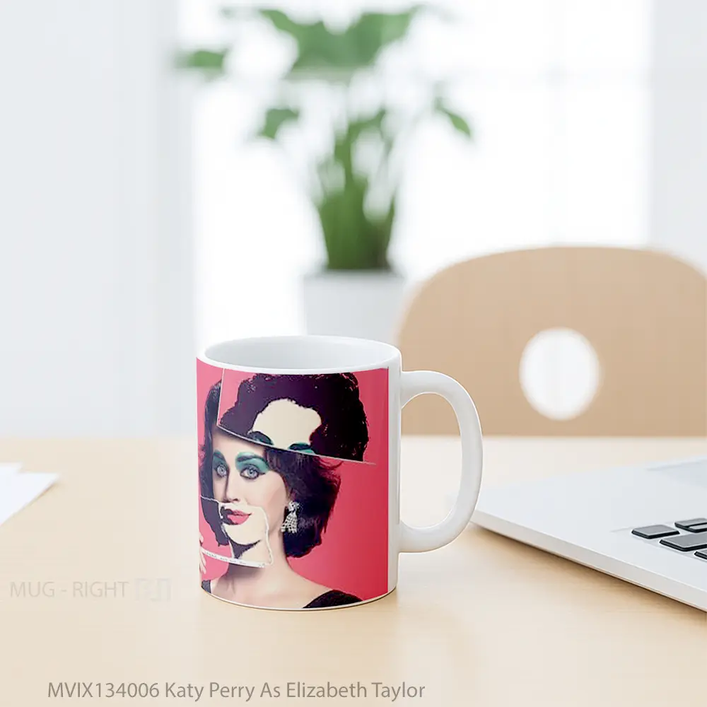 Mug Katy Perry As Elizabeth Taylor Gelas Selebriti - All-side / Desain