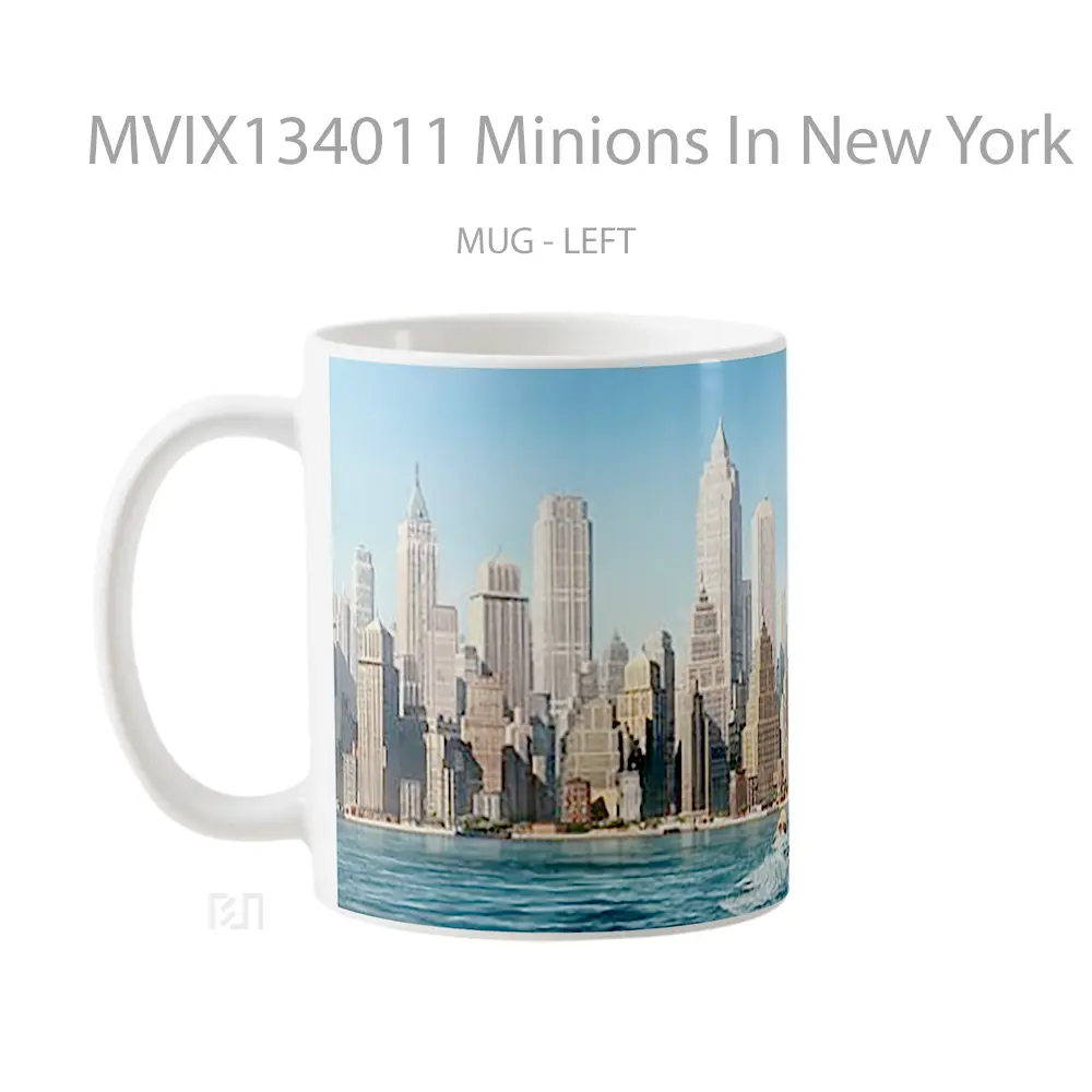 Mug Minions In New York Gelas Kartun - All-side / Desain
