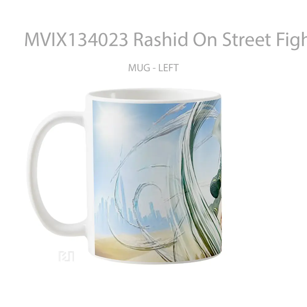 Mug Rashid On Street Fighter V Cangkir Gamer - All-side / Desain