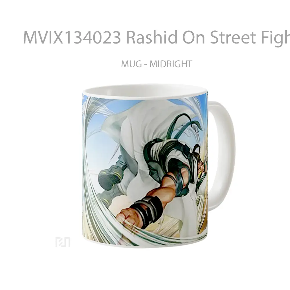 Mug Rashid On Street Fighter V Cangkir Gamer - All-side / Desain