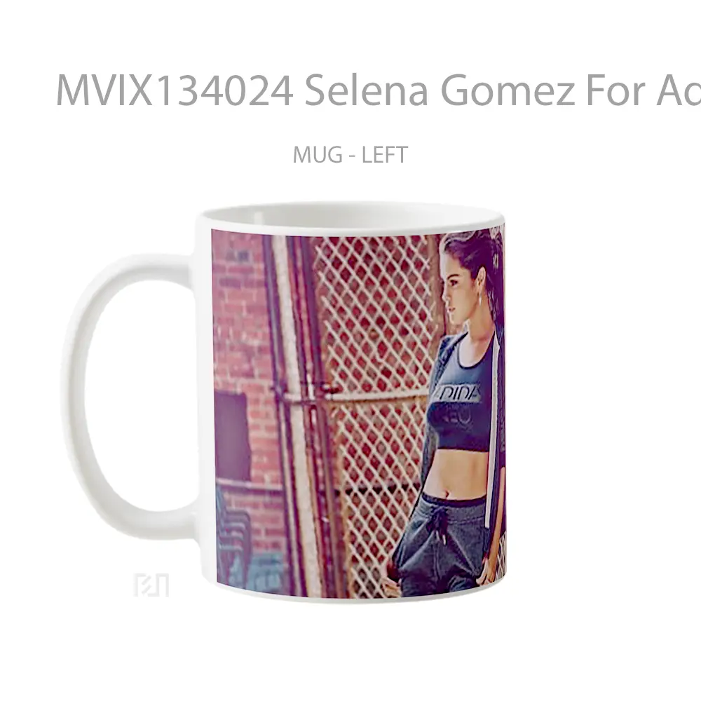 Mug Selena Gomez For Adidas Gelas Selebriti - All-side / Desain