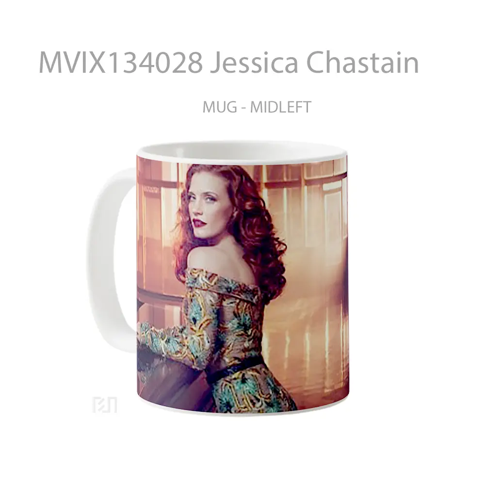 Mug Jessica Chastain Gelas Keramik Unik - All-side / Desain