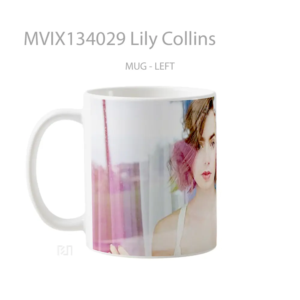 Mug Lily Collins Gelas Keramik Unik - All-side / Desain