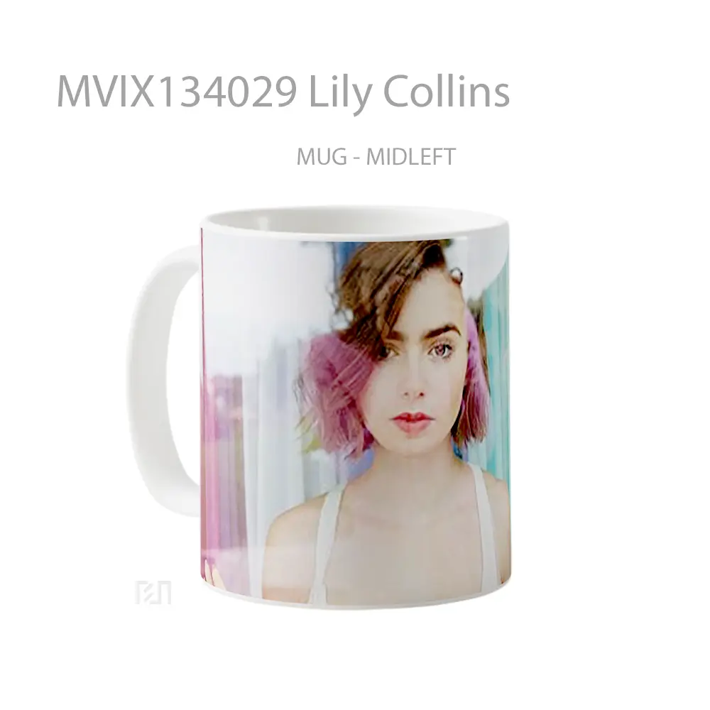 Mug Lily Collins Gelas Keramik Unik - All-side / Desain