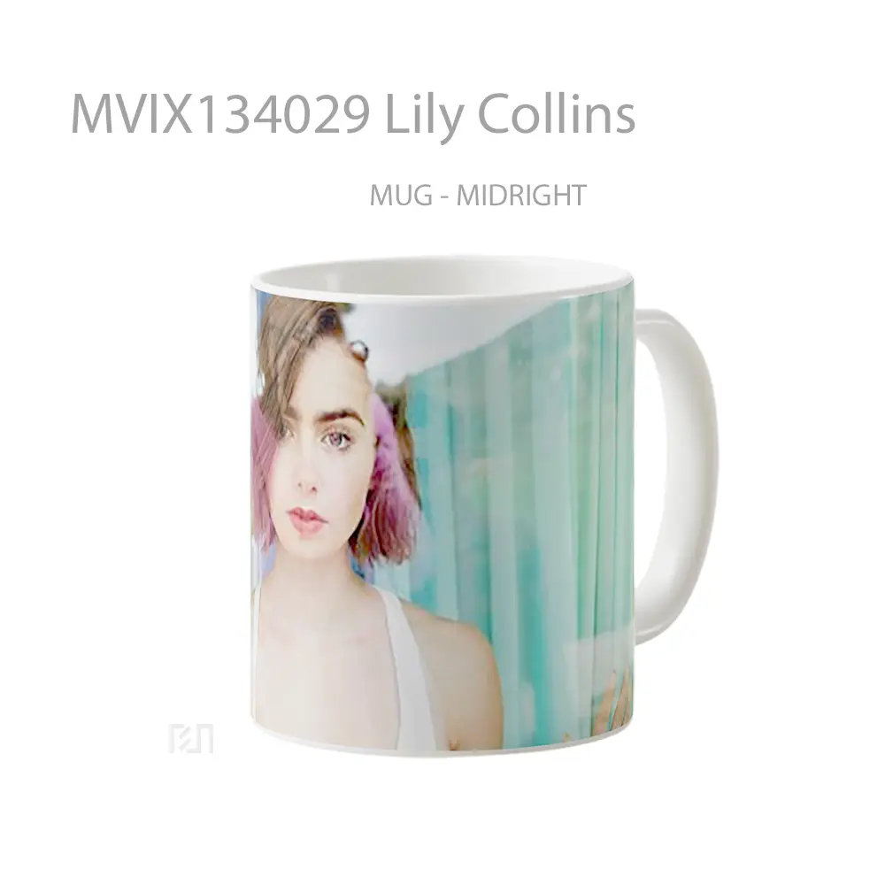 Mug Lily Collins Gelas Keramik Unik - All-side / Desain