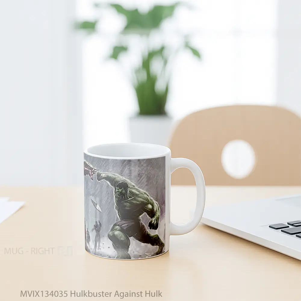 Mug Hulkbuster Against Hulk Gelas Superhero - All-side / Desain