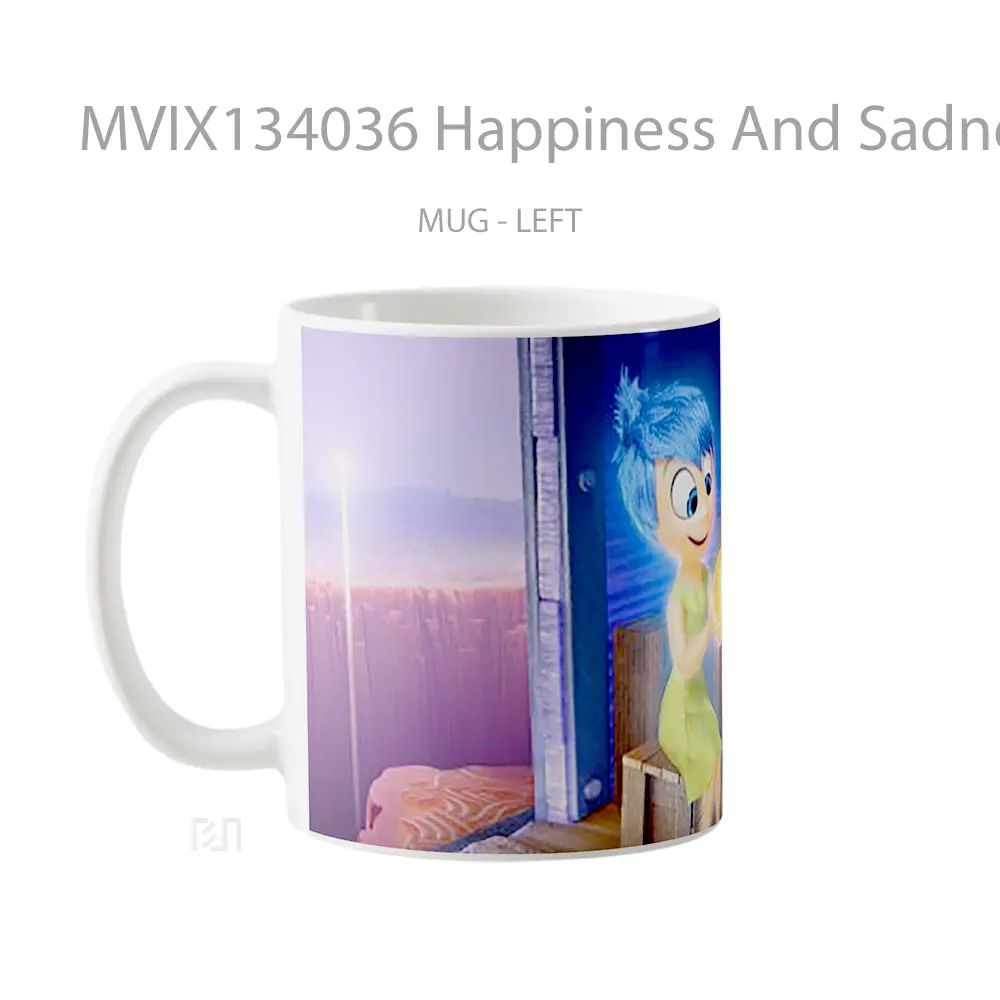 Mug Happiness And Sadness Gelas Keramik Unik - All-side / Desain