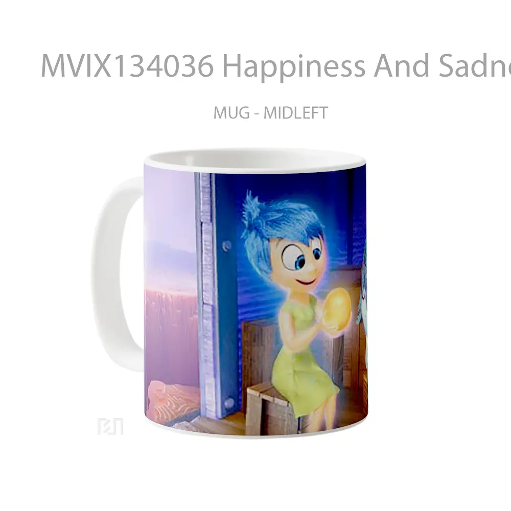 Mug Happiness And Sadness Gelas Keramik Unik - All-side / Desain