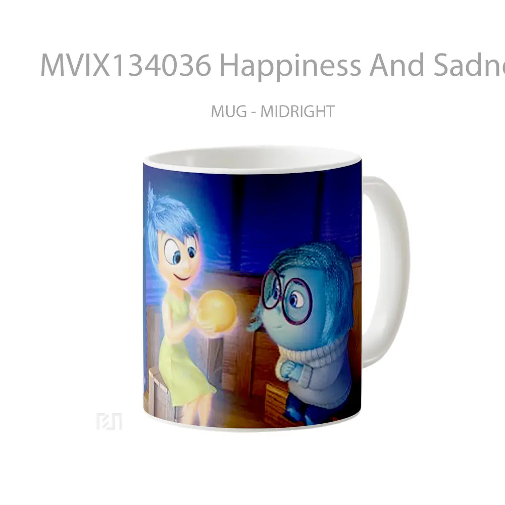 Mug Happiness And Sadness Gelas Keramik Unik - All-side / Desain