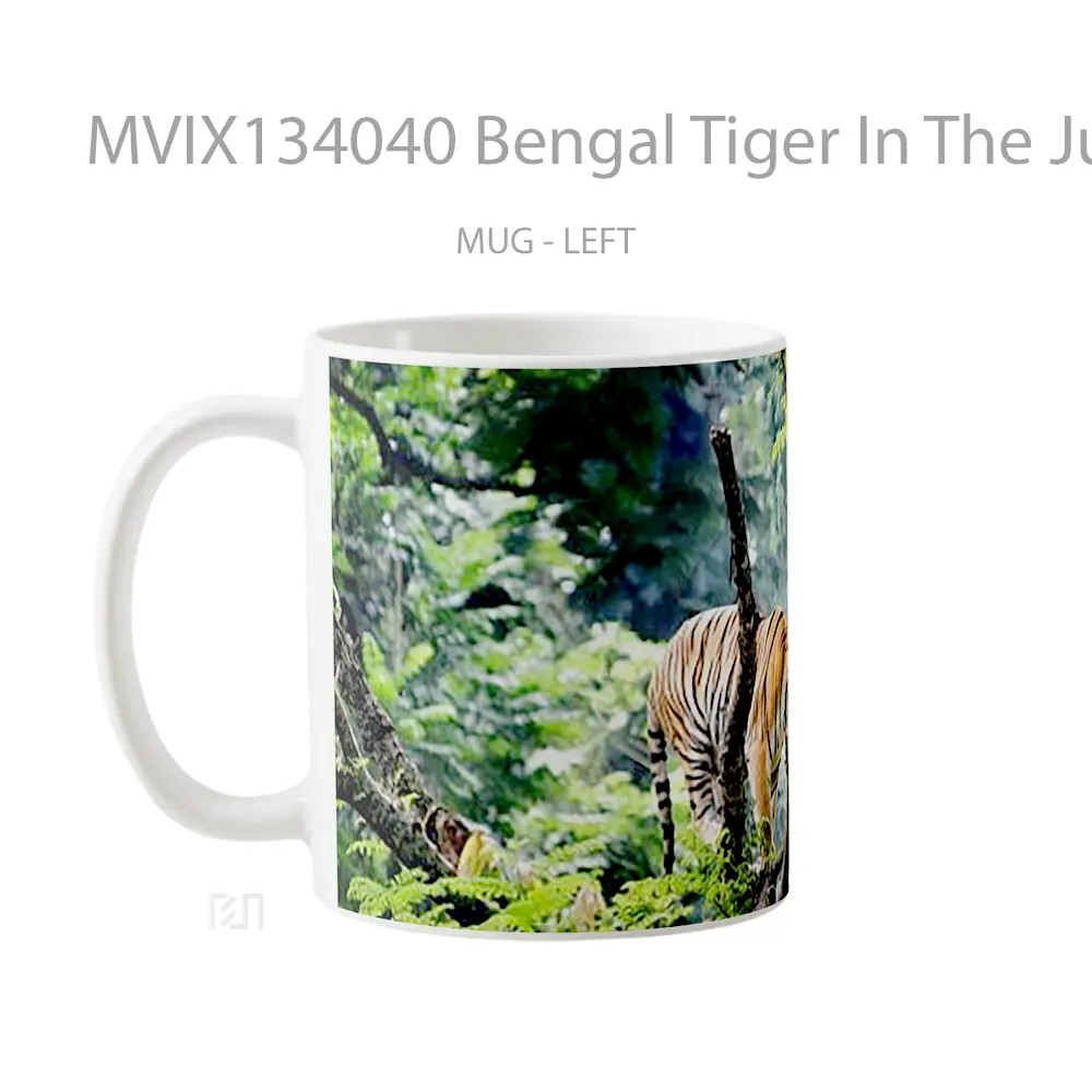 Mug Bengal Tiger In The Jungle Gelas Hewan Lucu - All-side / Desain