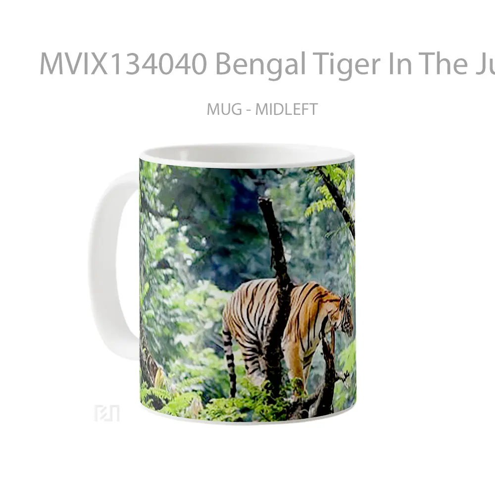 Mug Bengal Tiger In The Jungle Gelas Hewan Lucu - All-side / Desain
