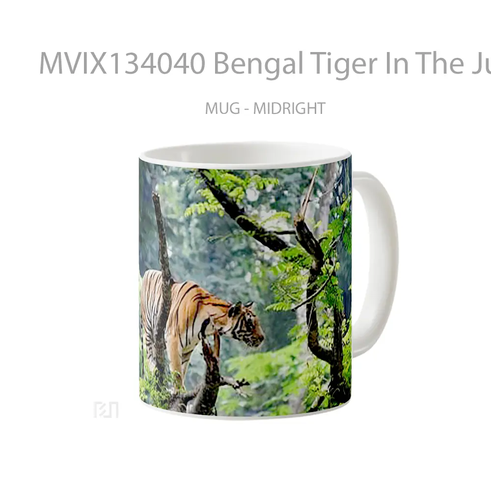 Mug Bengal Tiger In The Jungle Gelas Hewan Lucu - All-side / Desain