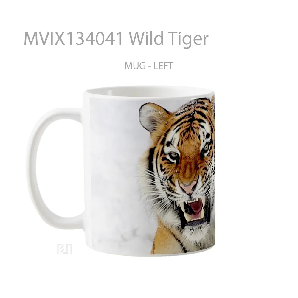 Mug Wild Tiger Gelas Hewan Lucu - All-side / Desain