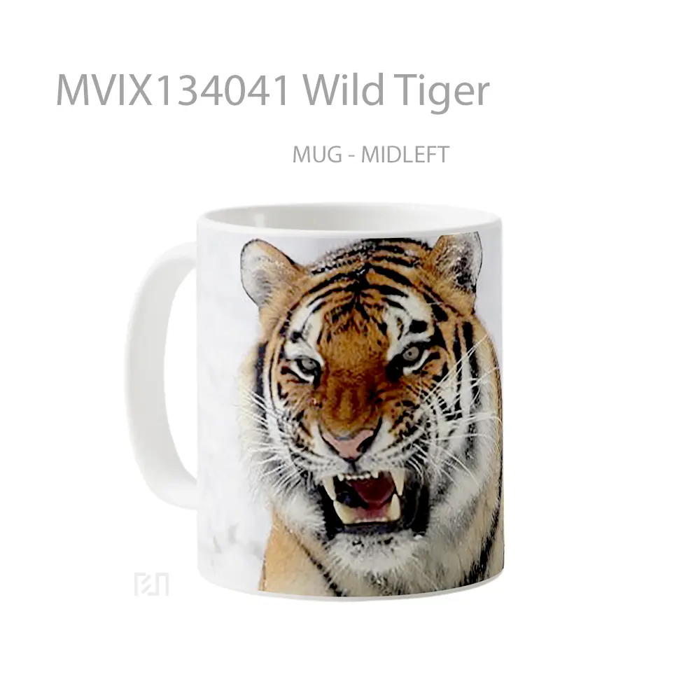 Mug Wild Tiger Gelas Hewan Lucu - All-side / Desain