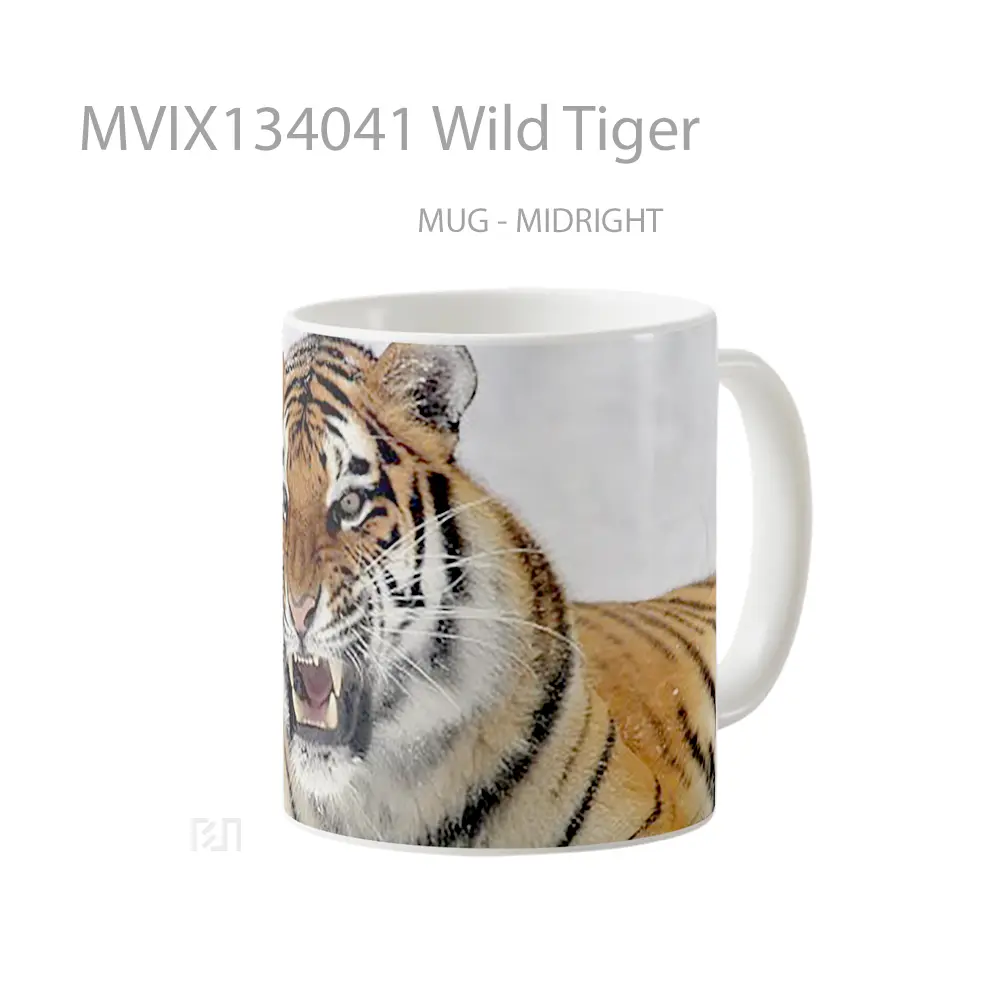 Mug Wild Tiger Gelas Hewan Lucu - All-side / Desain