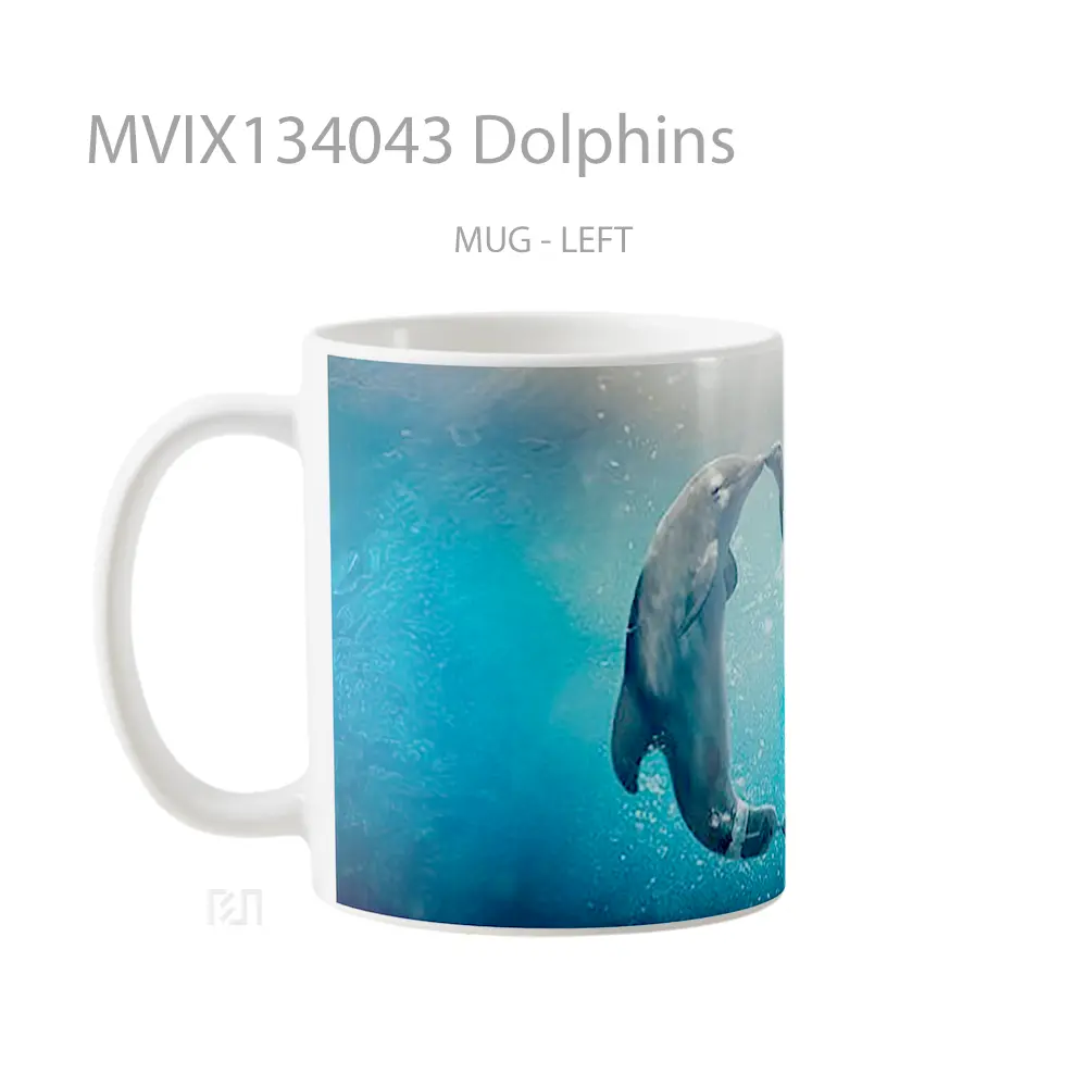 Mug Dolphins Gelas Hewan Lucu - All-side / Desain