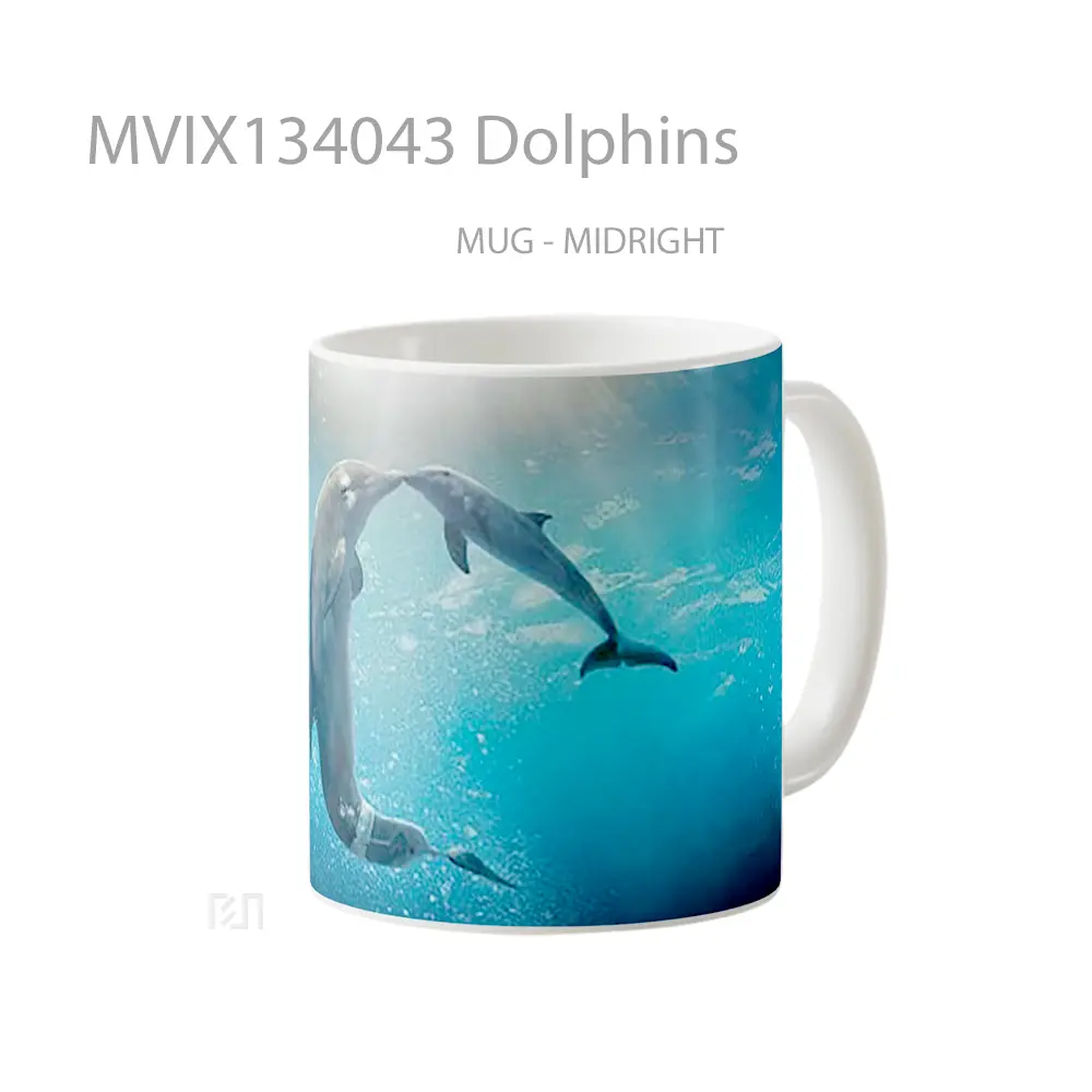 Mug Dolphins Gelas Hewan Lucu - All-side / Desain
