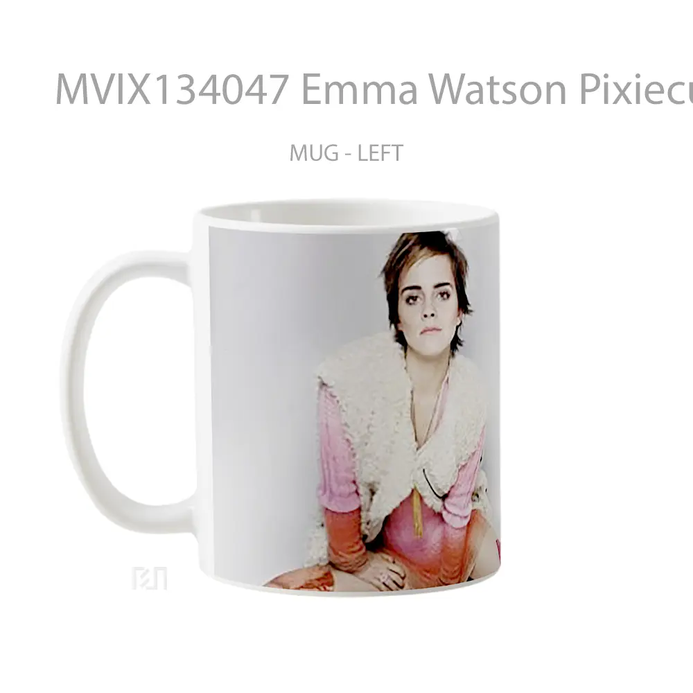 Mug Emma Watson Pixiecut Gelas Selebriti - All-side / Desain