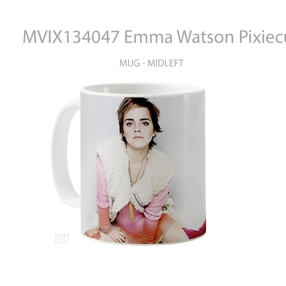 Mug Emma Watson Pixiecut Gelas Selebriti - All-side / Desain