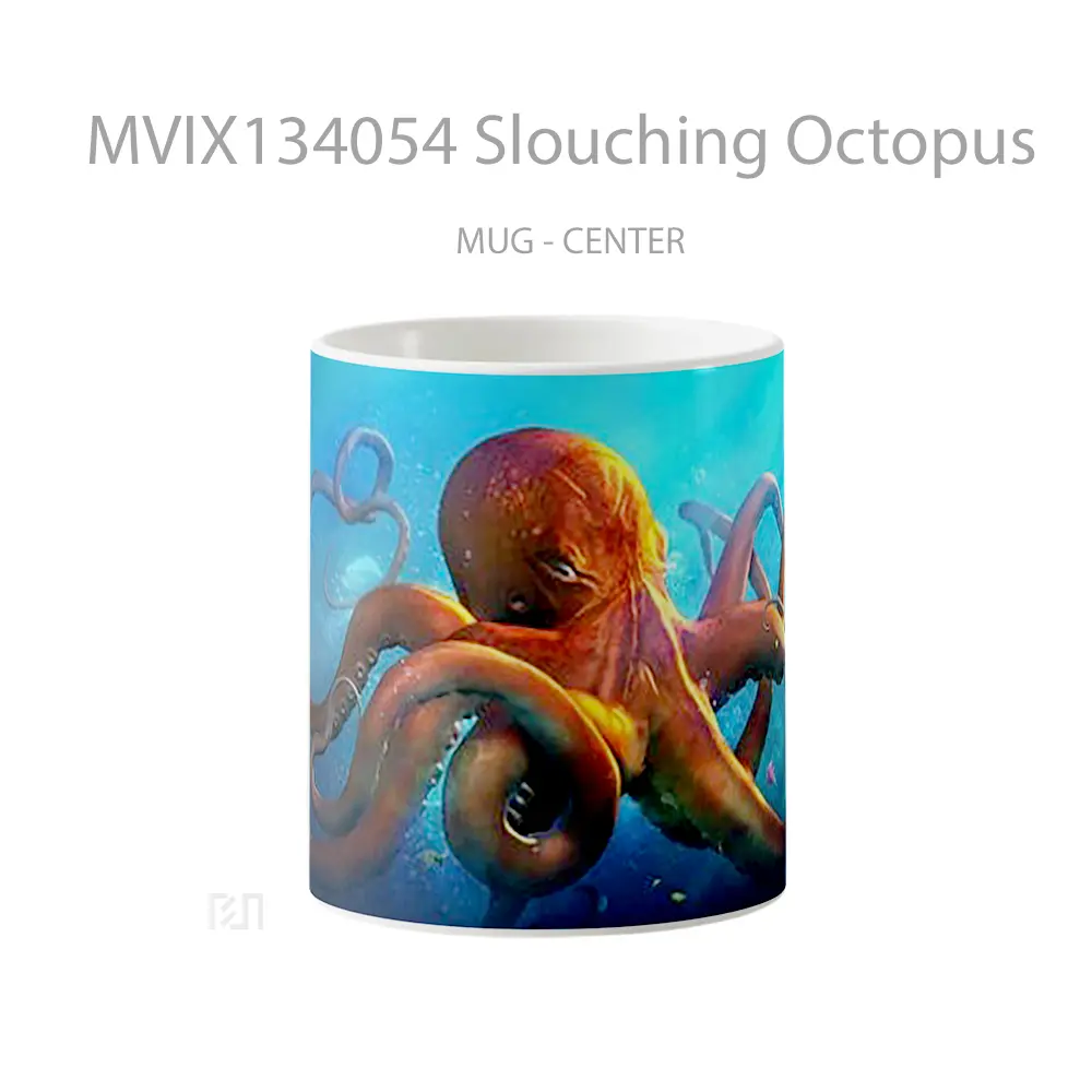 Mug Slouching Octopus Gelas Keramik Unik