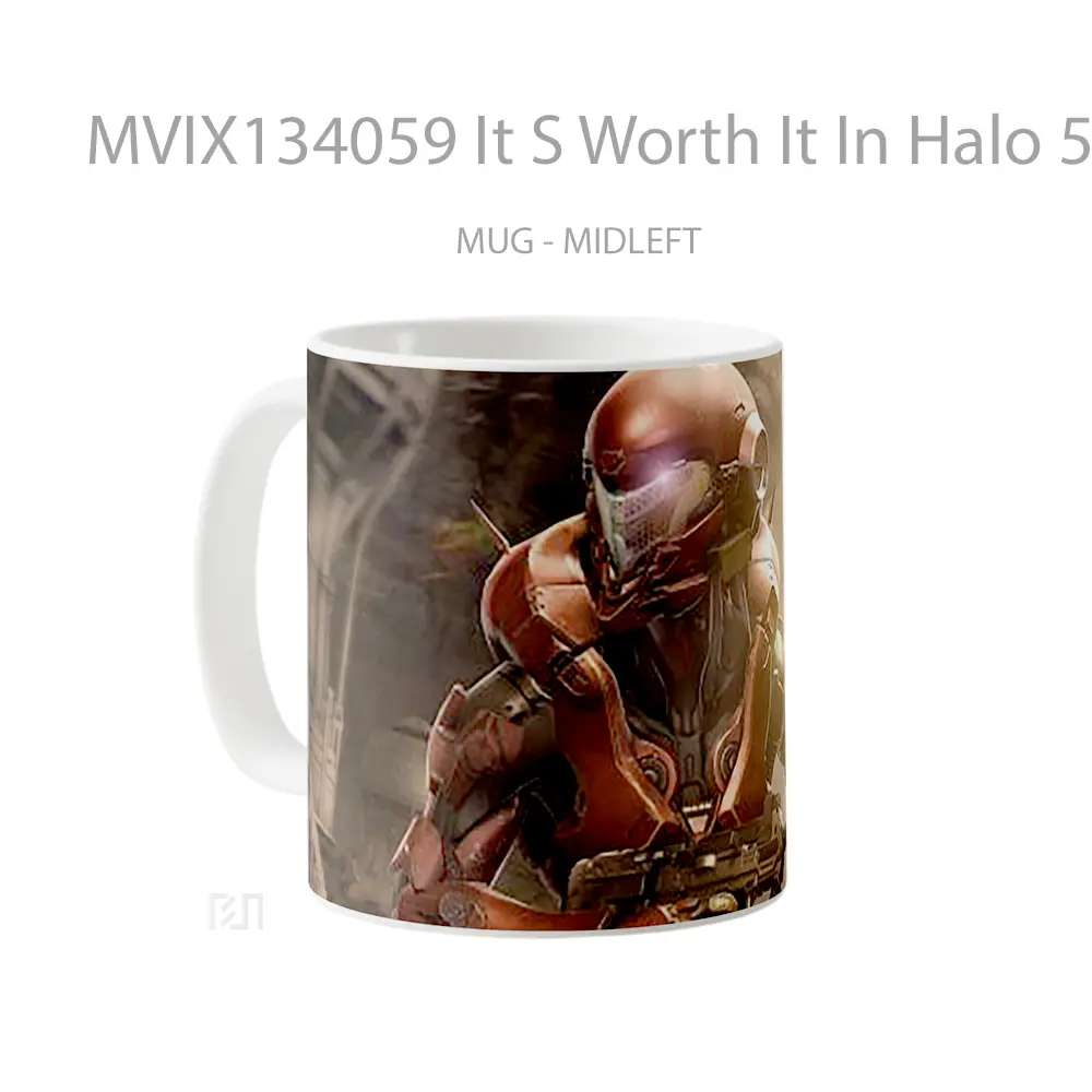 Mug It S Worth It In Halo 5 Guardians Cangkir Gamer - All-side / Desain