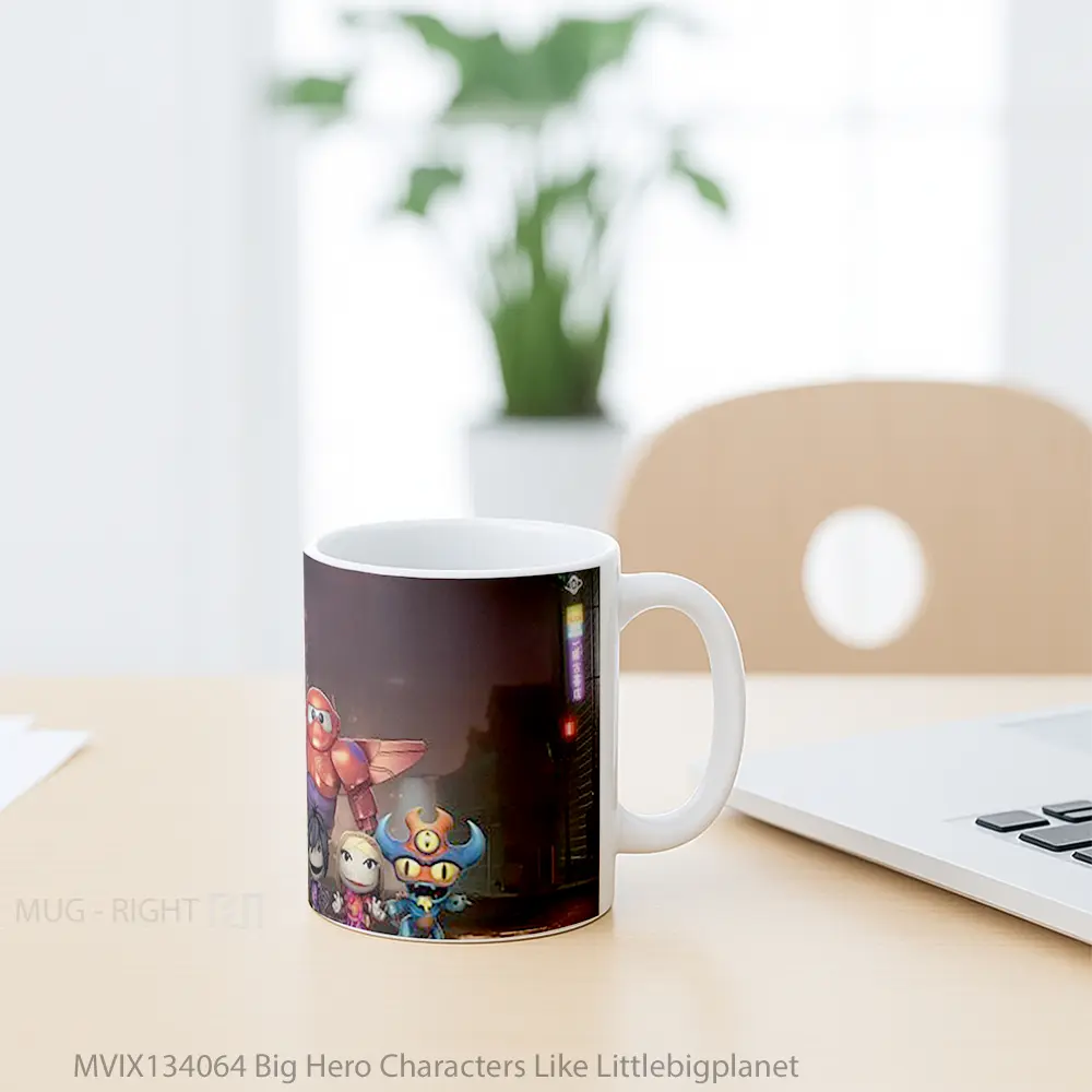 Mug Big Hero Characters Like Littlebigplanet Gelas Keramik Unik - All-side / Desain