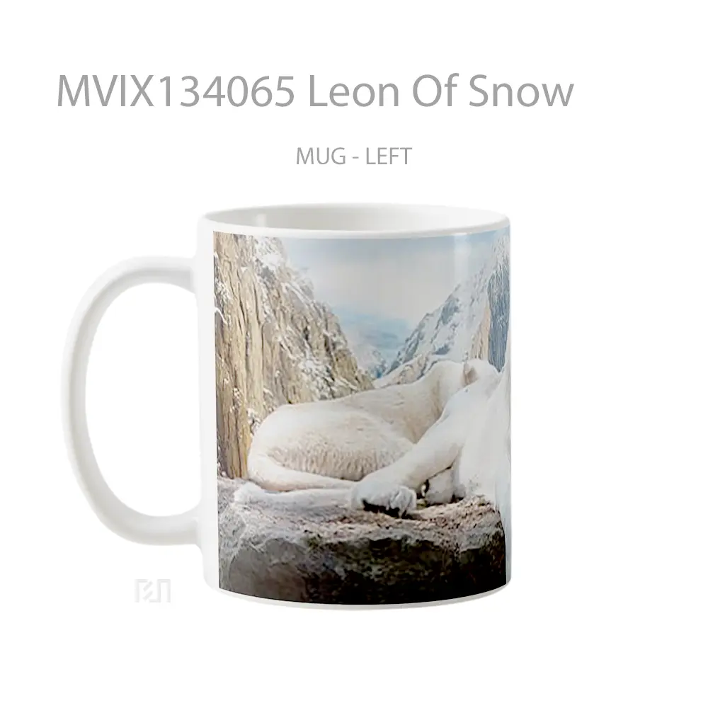 Mug Leon Of Snow Gelas Pemandangan Alam - All-side / Desain