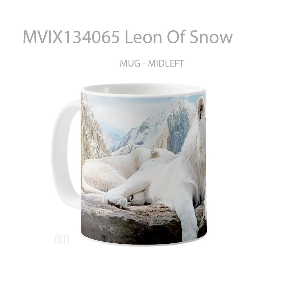 Mug Leon Of Snow Gelas Pemandangan Alam - All-side / Desain