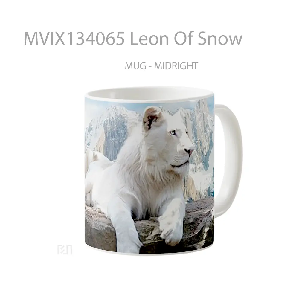 Mug Leon Of Snow Gelas Pemandangan Alam - All-side / Desain