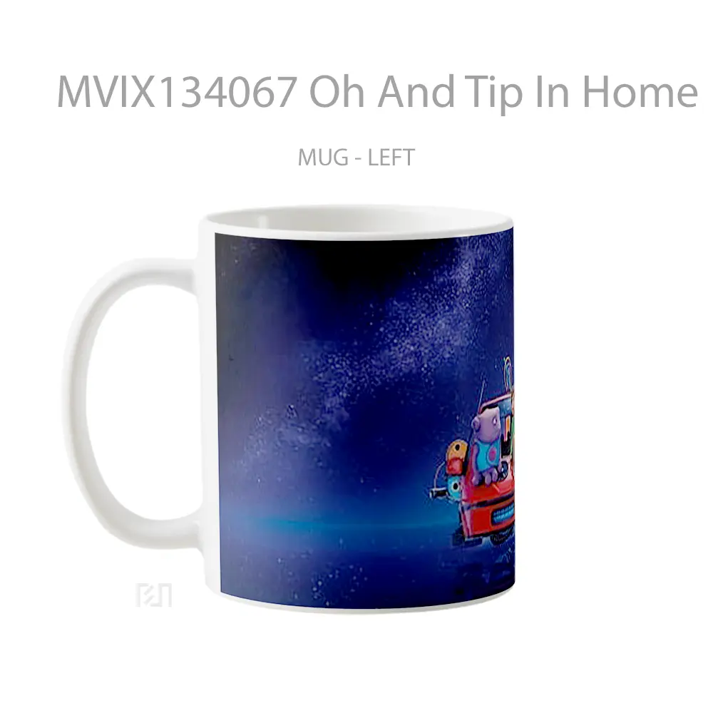 Mug Oh And Tip In Home Gelas Keramik Unik - All-side / Desain