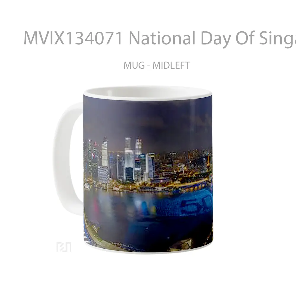 Mug National Day Of Singapore Gelas Keramik Unik - All-side / Desain