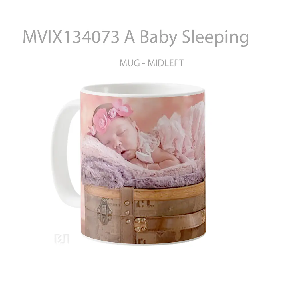 Mug A Baby Sleeping Gelas Keramik Unik - All-side / Desain