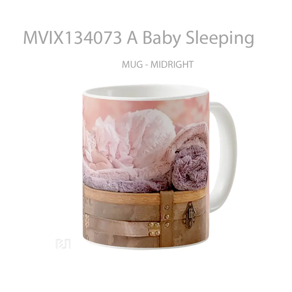 Mug A Baby Sleeping Gelas Keramik Unik - All-side / Desain