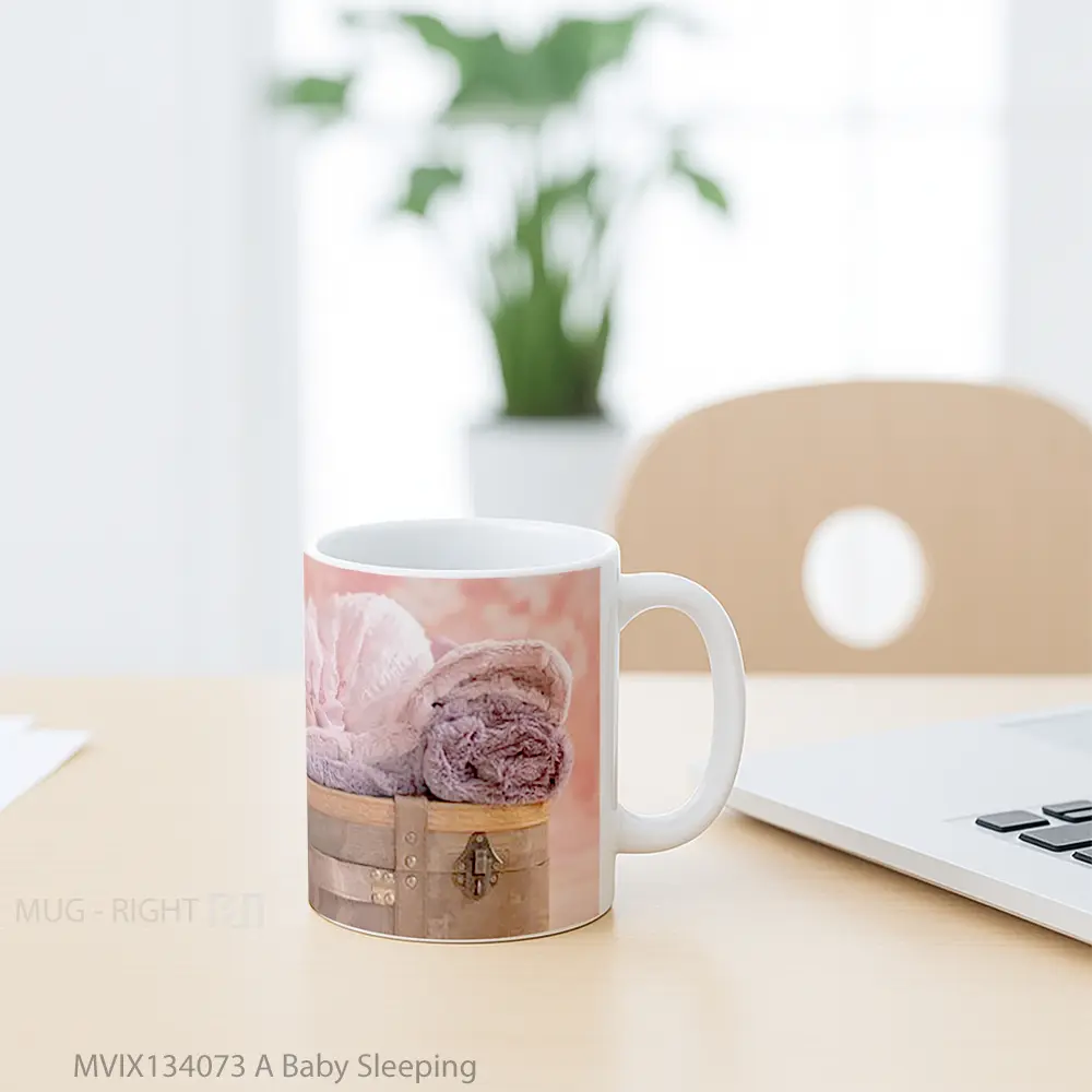 Mug A Baby Sleeping Gelas Keramik Unik - All-side / Desain