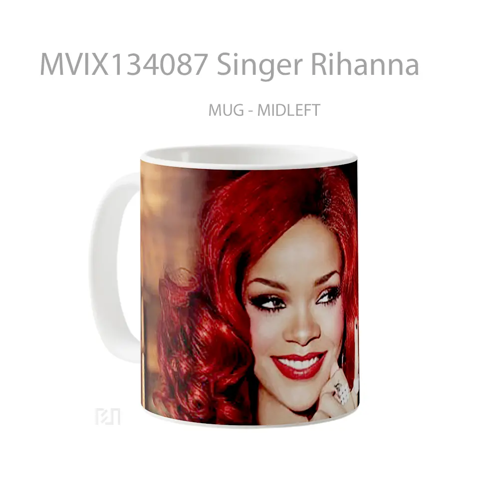 Mug Singer Rihanna Gelas Selebriti - All-side / Desain