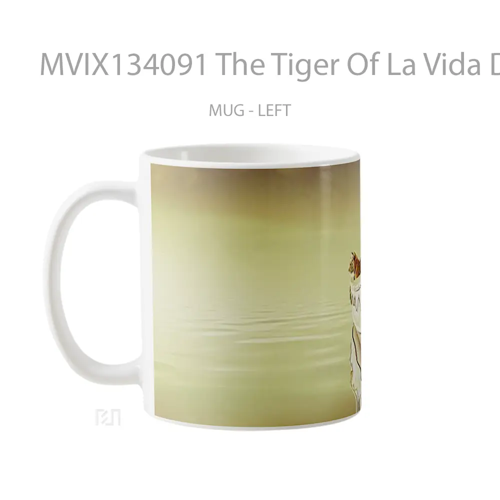 Mug The Tiger Of La Vida De Pi Gelas Hewan Lucu - All-side / Desain