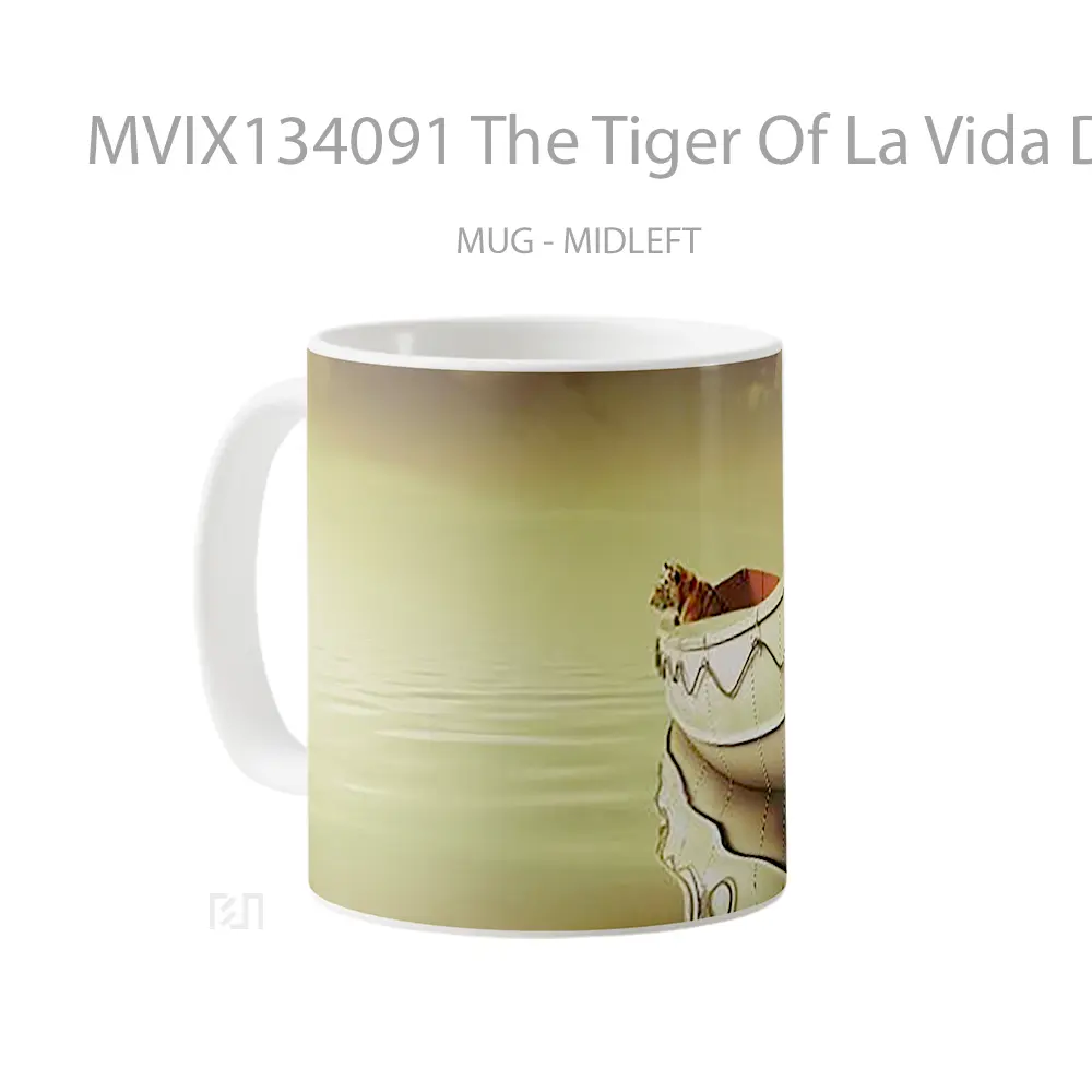 Mug The Tiger Of La Vida De Pi Gelas Hewan Lucu - All-side / Desain