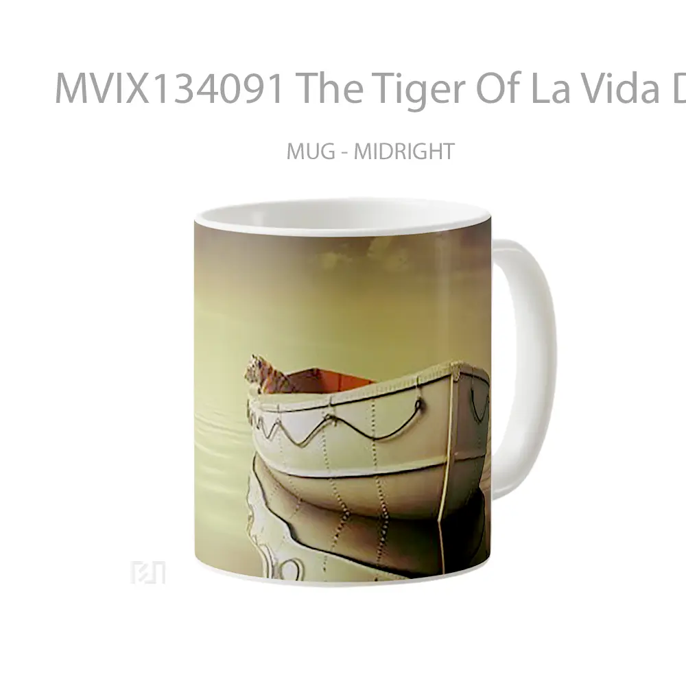 Mug The Tiger Of La Vida De Pi Gelas Hewan Lucu - All-side / Desain