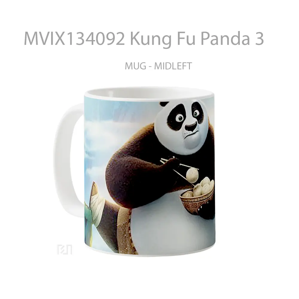 Mug Kung Fu Panda 3 Gelas Hewan Lucu - All-side / Desain