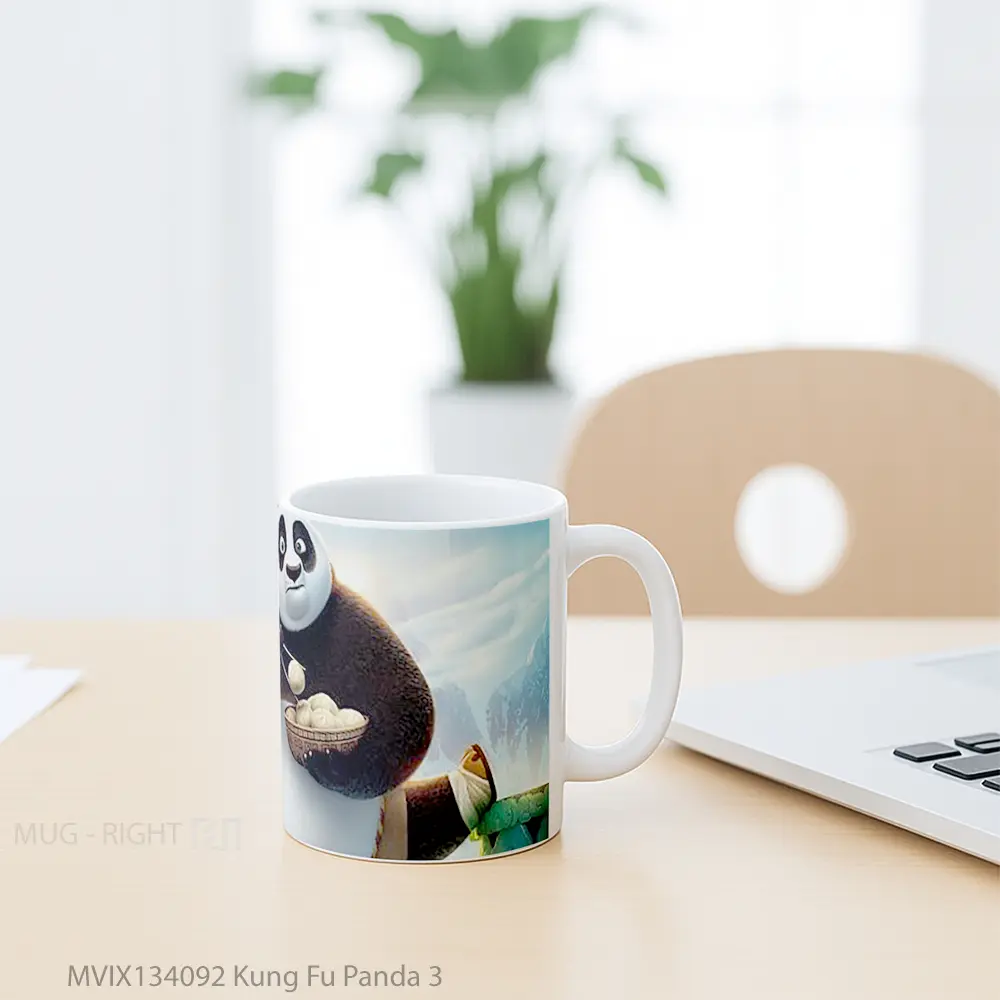 Mug Kung Fu Panda 3 Gelas Hewan Lucu - All-side / Desain