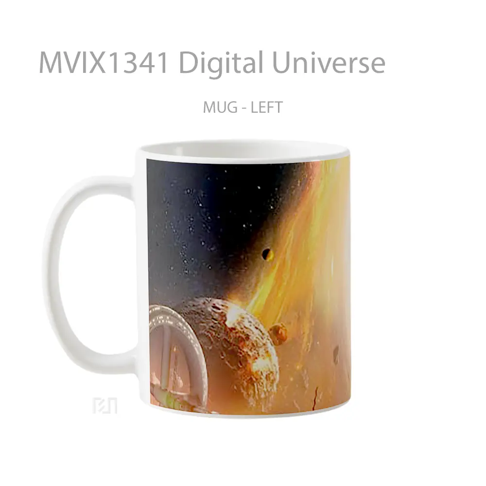 Mug Digital Universe Gelas Astronomi - All-side / Desain