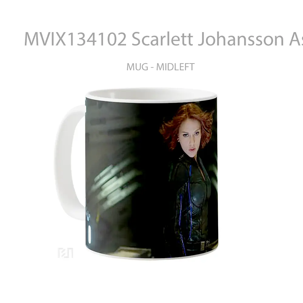 Mug Scarlett Johansson As A Black Widow Gelas Superhero - All-side / Desain
