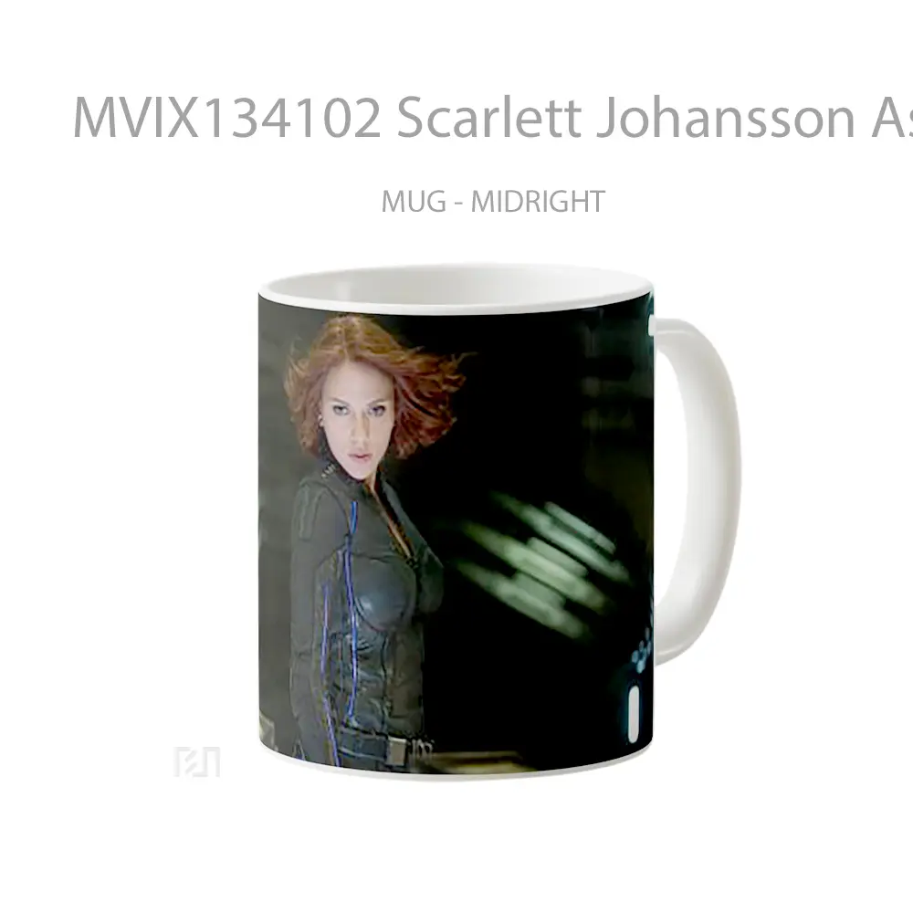 Mug Scarlett Johansson As A Black Widow Gelas Superhero - All-side / Desain