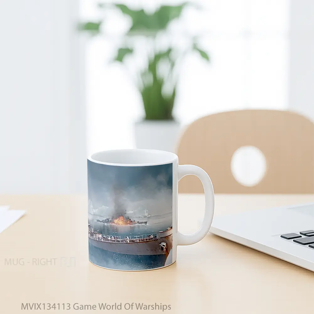 Mug Game World Of Warships Cangkir Gamer - All-side / Desain