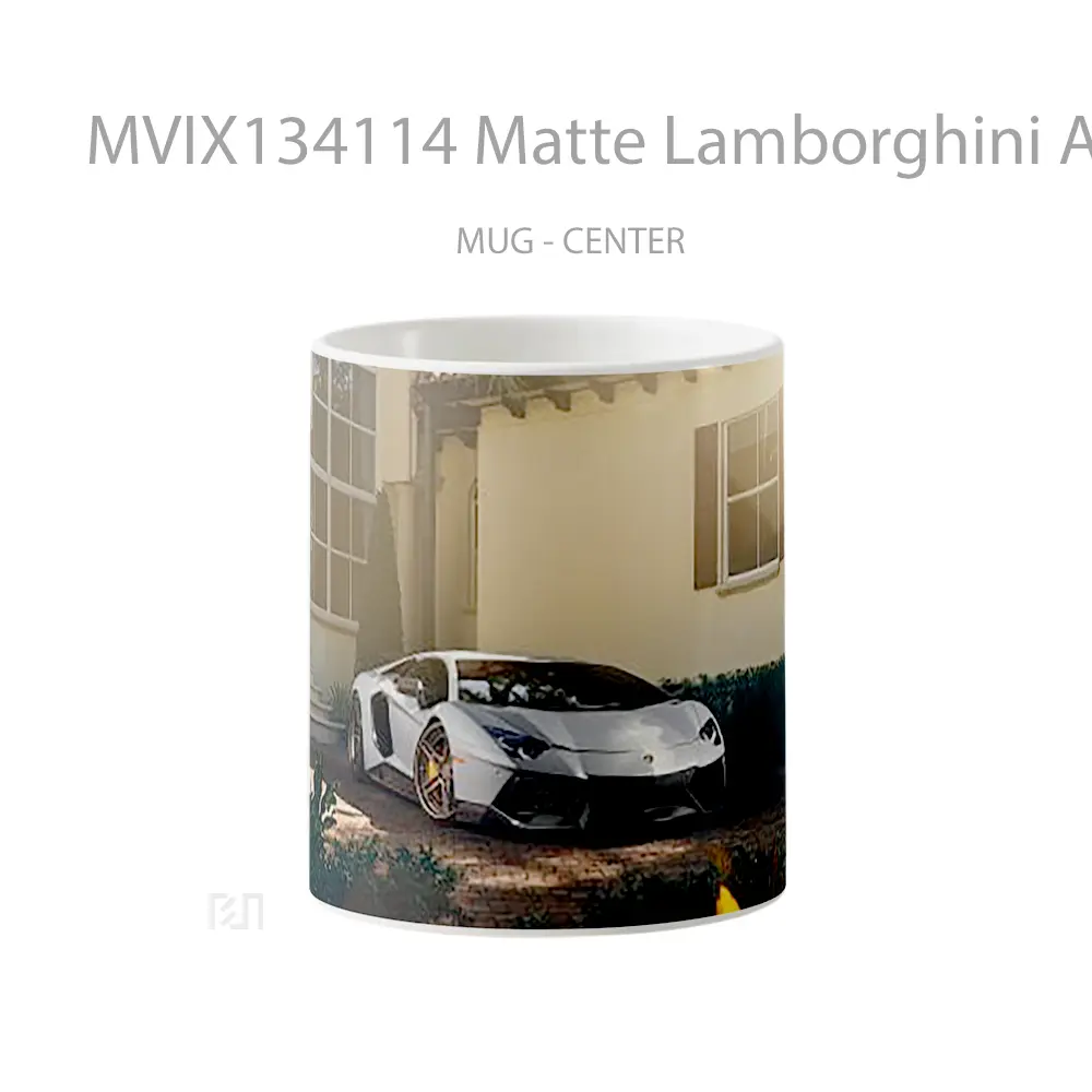 Mug Matte Lamborghini Aventador Cangkir Mobil