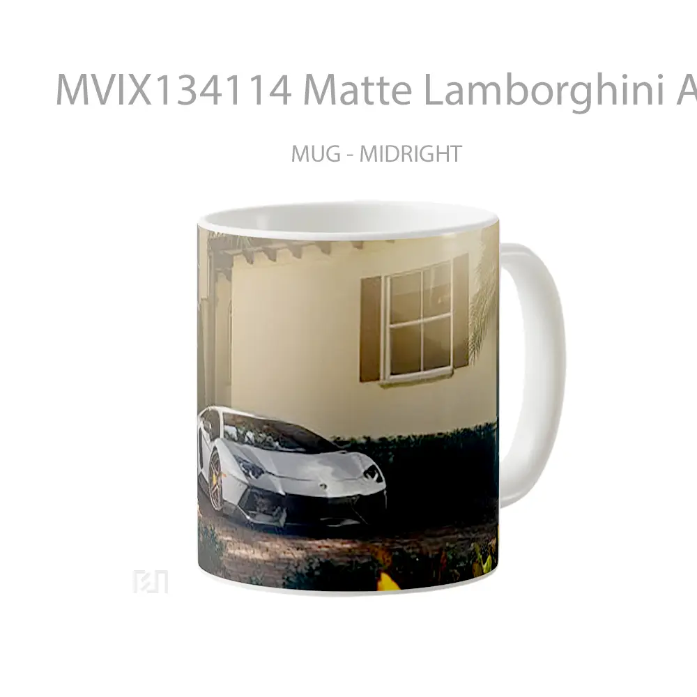 Mug Matte Lamborghini Aventador Cangkir Mobil - All-side / Desain